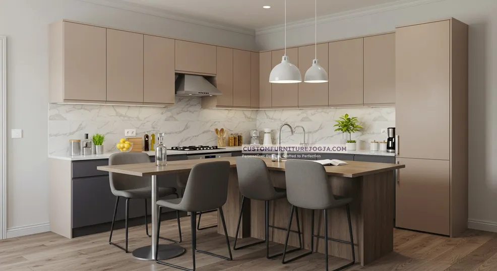 Jasa Pembuatan L shape Kitchen Set Jogja